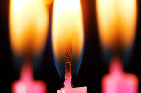 three candle