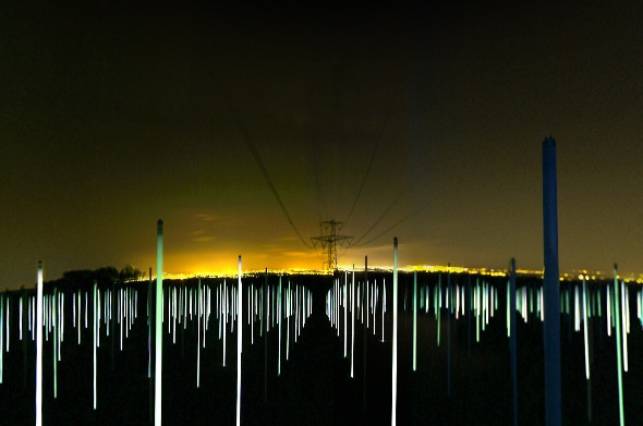 Richard Box: un campo di tubi fluorescenti